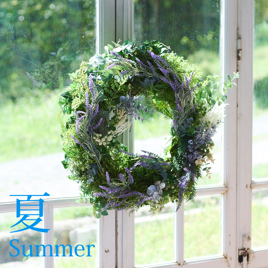 フラワーリースこう リース製作　夏